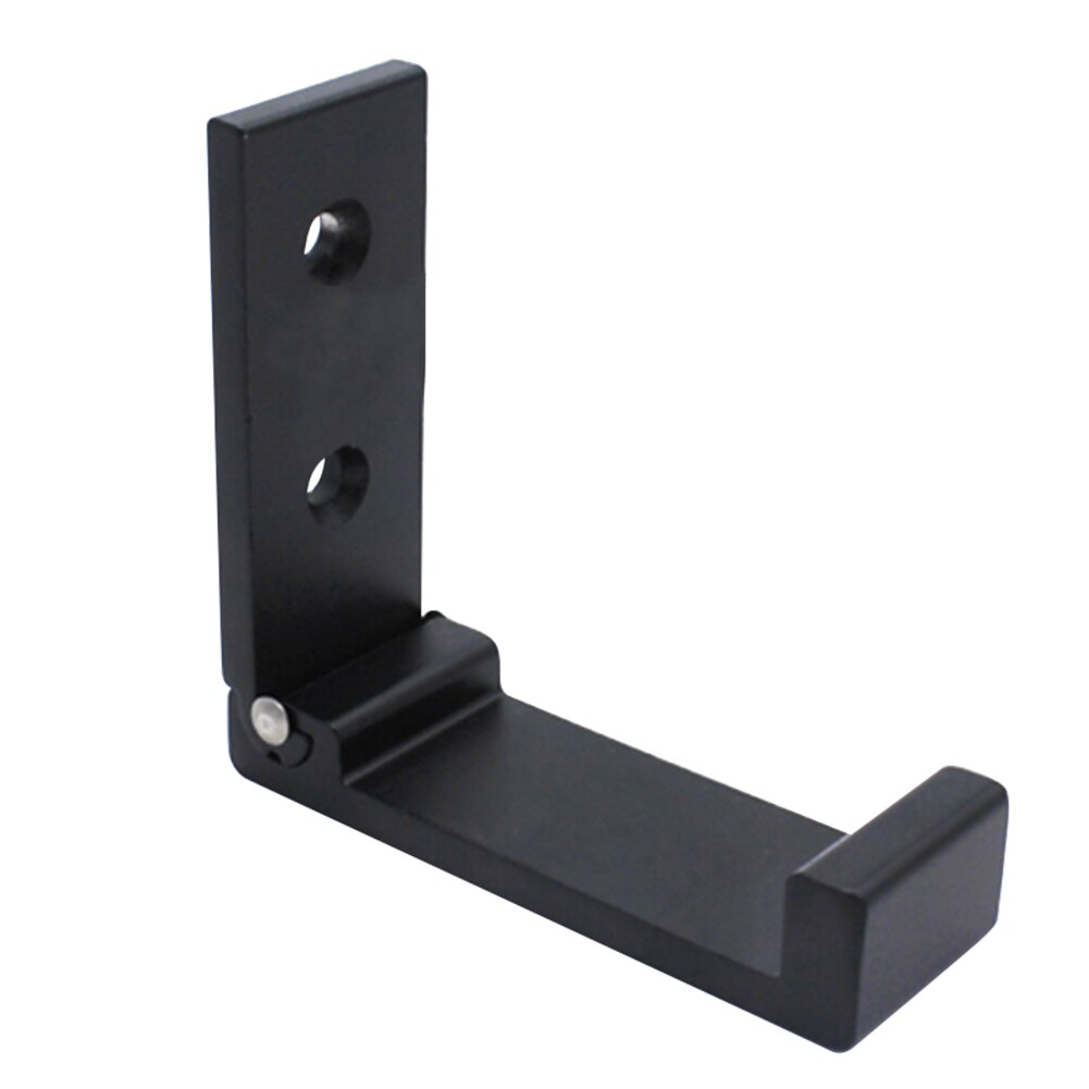 Perchero de aluminio para colgar ropa, gancho de aleación para colgar en la pared, plegable, para puerta, abrigo, sombrero, bolsas: Black