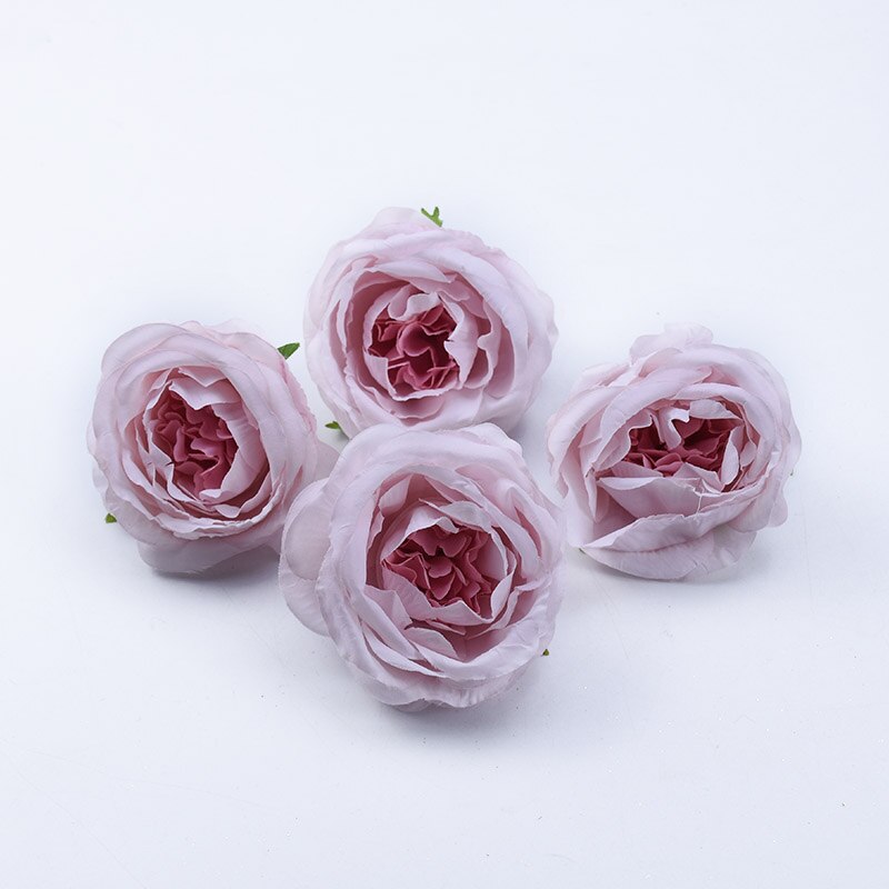 30/50pcs 7 CM silk roses Artificial flowers for Home decoration Christmas Wedding Diy Headwear brooch supplies Scrapbook: 4 / 30pcs
