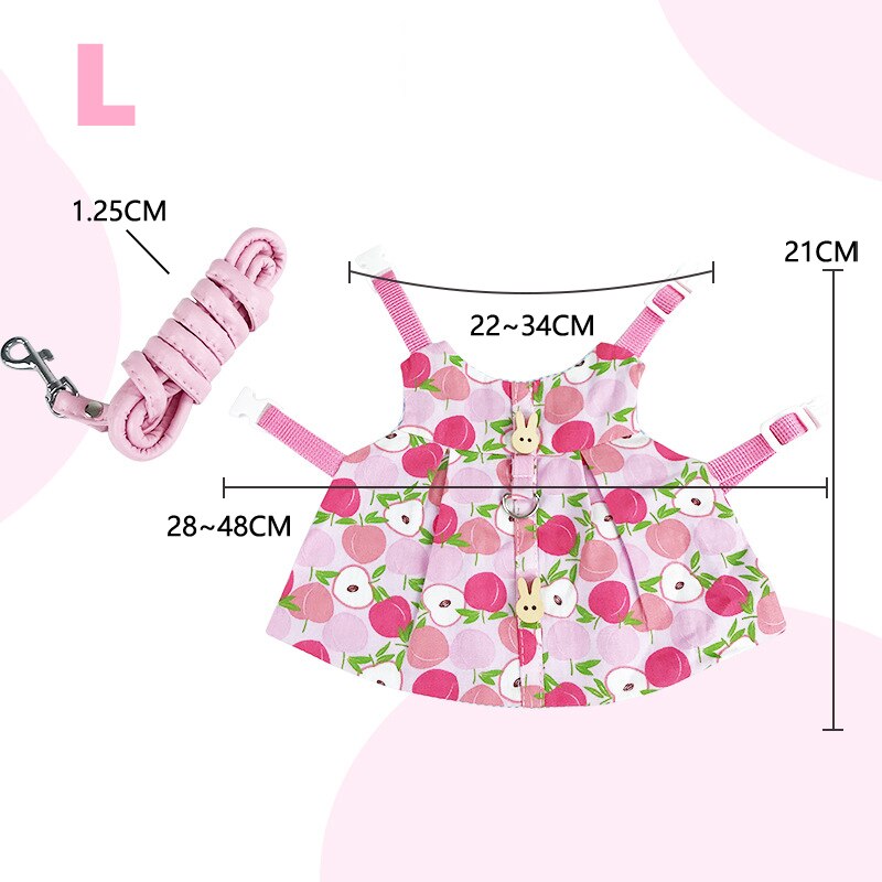 Haustier Weste Zubehör draussen Leine Kaninchen Kleidung nutzbar machen Gurt Leine Für Kaninchen: 2L