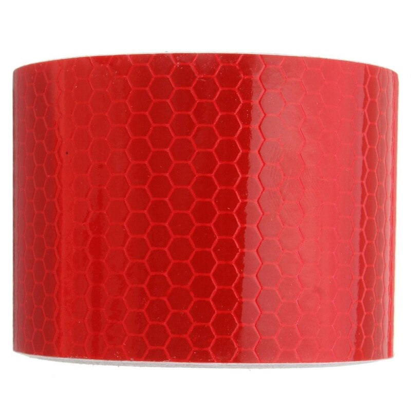 -5cm x 3m ruban d'avertissement ruban réflecteur ruban de sécurité, rouge