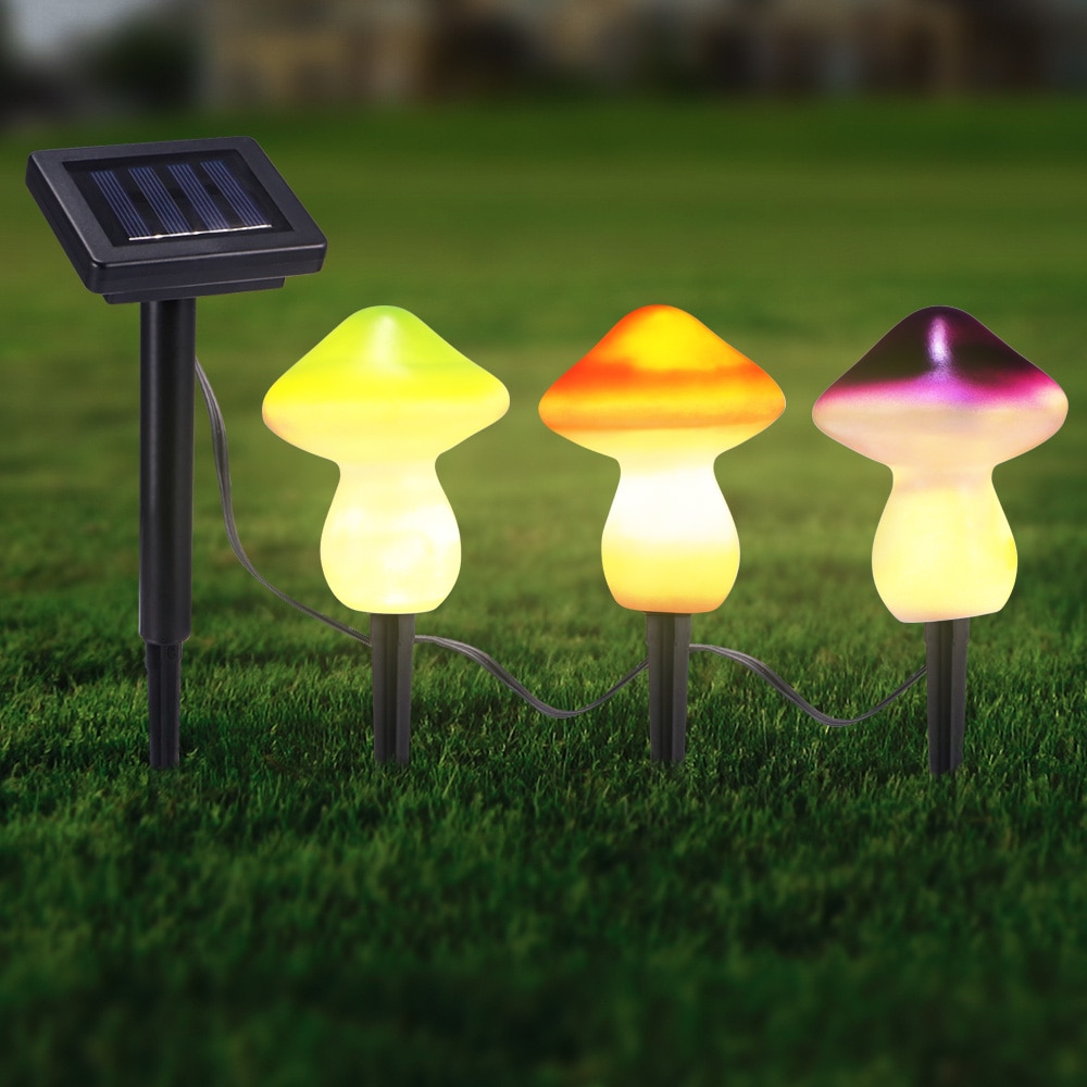 9leds Solar Energy Mushroom String Light Lamp For Garden Party Decoration