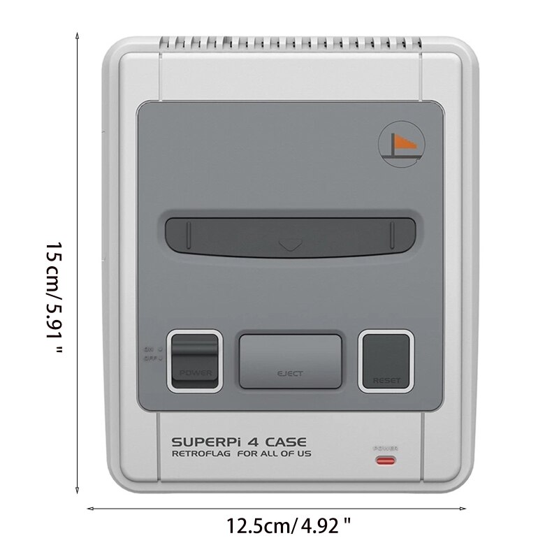 Retroflag Superpi 4 Fall, super PI 4 J Gehäuse w/ Functional Power &amp; Safe Reset-Taste für Raspberry Pi 3B Plus(3B +)/Pi 4