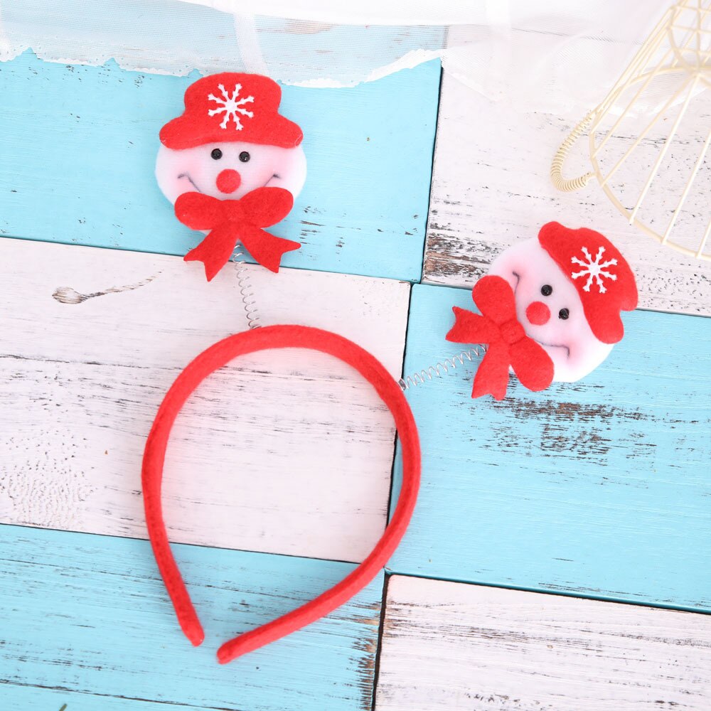 Kerstman Sneeuwpop Hoofd Kerst Gewei Hoofdbanden Gesp Volwassen Kinderen Xmas Tree Hoofddeksels Xmas Party Decoraties Voor Huis: Snowman