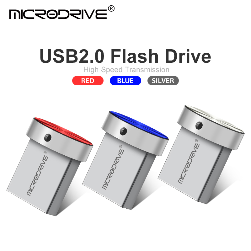 Mini unidade flash usb 4gb 8gb 16gb prata usb 2.0 metal pendrive 128gb 64gb 32gb usb memória vara chaveiro pen drive presente gratuito