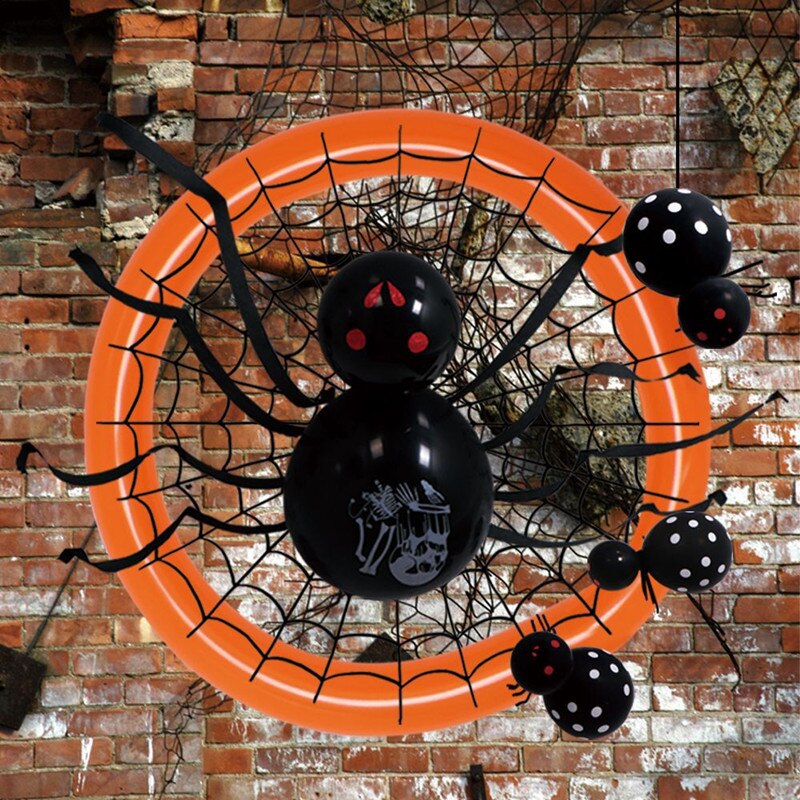 Cartoon Halloween Latex Balloon Giant Spider Balloon Combination Inflatable Toy Balloon Halloween Decoration Ball