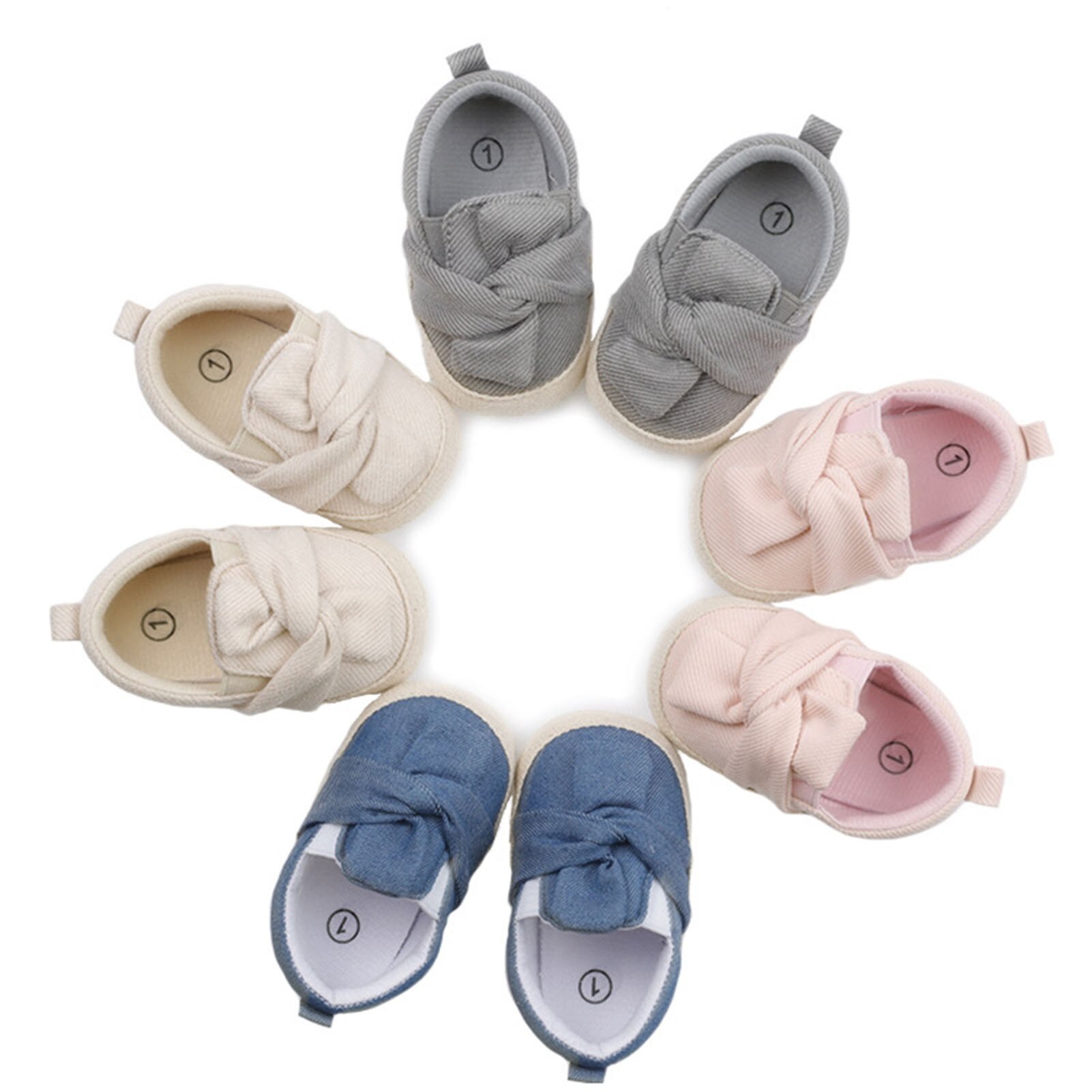 Babies Toddlers Bowknot Breathable Anti-slip Soft Sole Prewalker Flat Shoes