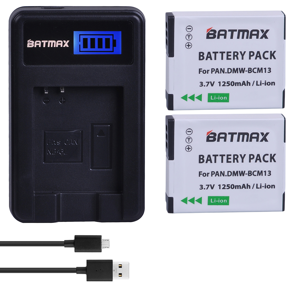Newmowa® DMW-BCM13 Batteria (confezione da 2) e Portable USB Caricatore kit per Panasonic DMW-BCM13, DMW-BCM13E, DMW-BCM13PP e Panasonic Lumix DC-FT7, DC-TS7, DMC-FT5