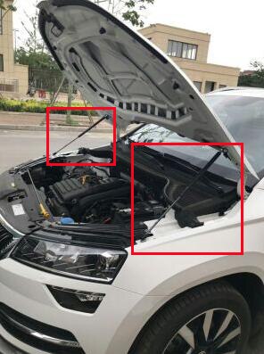 Para Skoda KAROQ , capó frontal con estilo para el coche, amortiguador de resortes de Gas y elevación de resortes