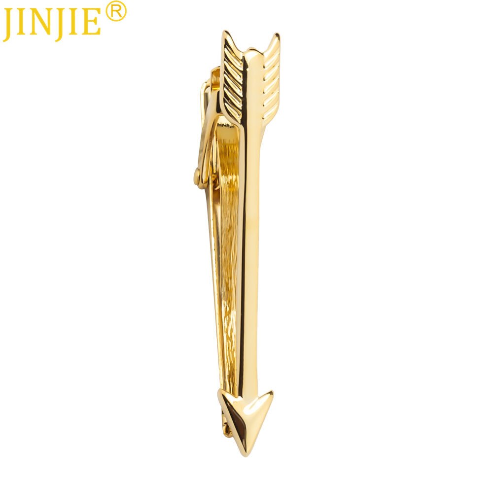 Gun Black Gold Bow and Arrow Shape Metal Lavalier Men's Business Casual Tie Pin Korean TieClip Manufacturers Tie Pins