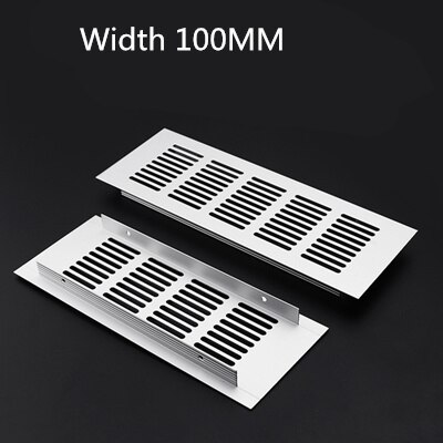 Kast ventilatie netto ponsen cooling rechthoekige aluminium plaat ventilatie rooster onder de gootsteen cover grill plaat: Width 100MM / length     350MM