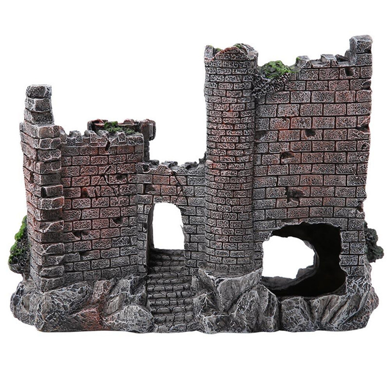 Aquarium Resin Artificial Rockery Mini Castle House Ornament Decor Landscaping Aquarium Decoration Non-toxic Mini Castle Resin