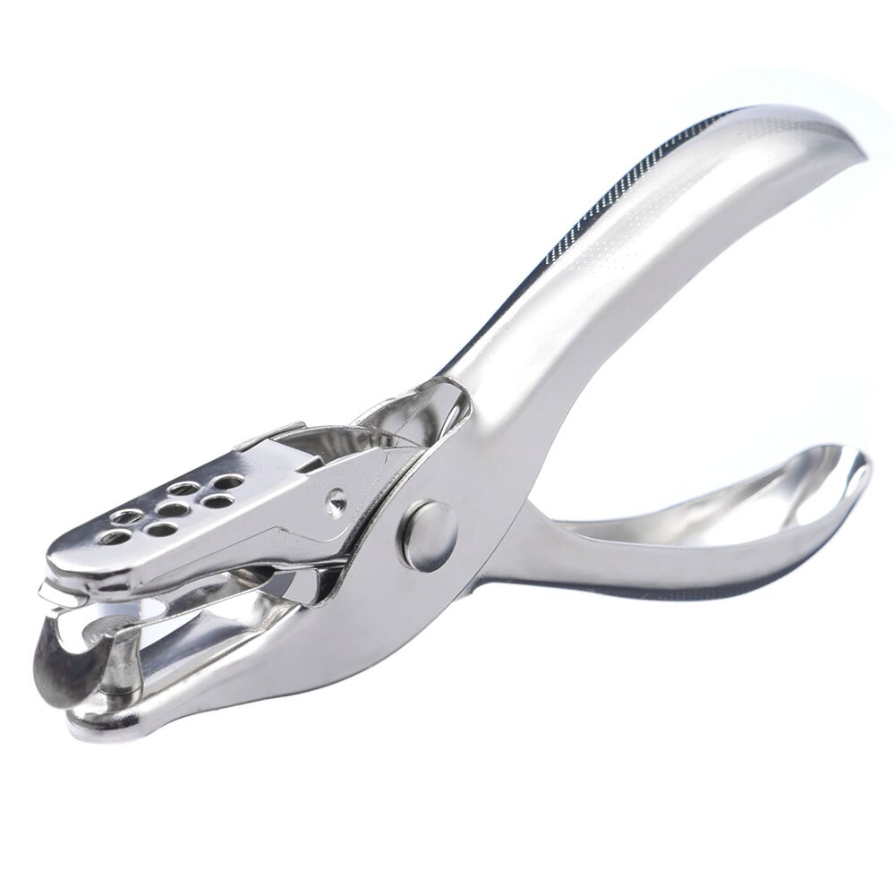 1 stk metal 6mm -pore diameter hultang enkelt huls hulmaskine hånd papir scrapbog stanser 1-8 sider papir hulmaskine