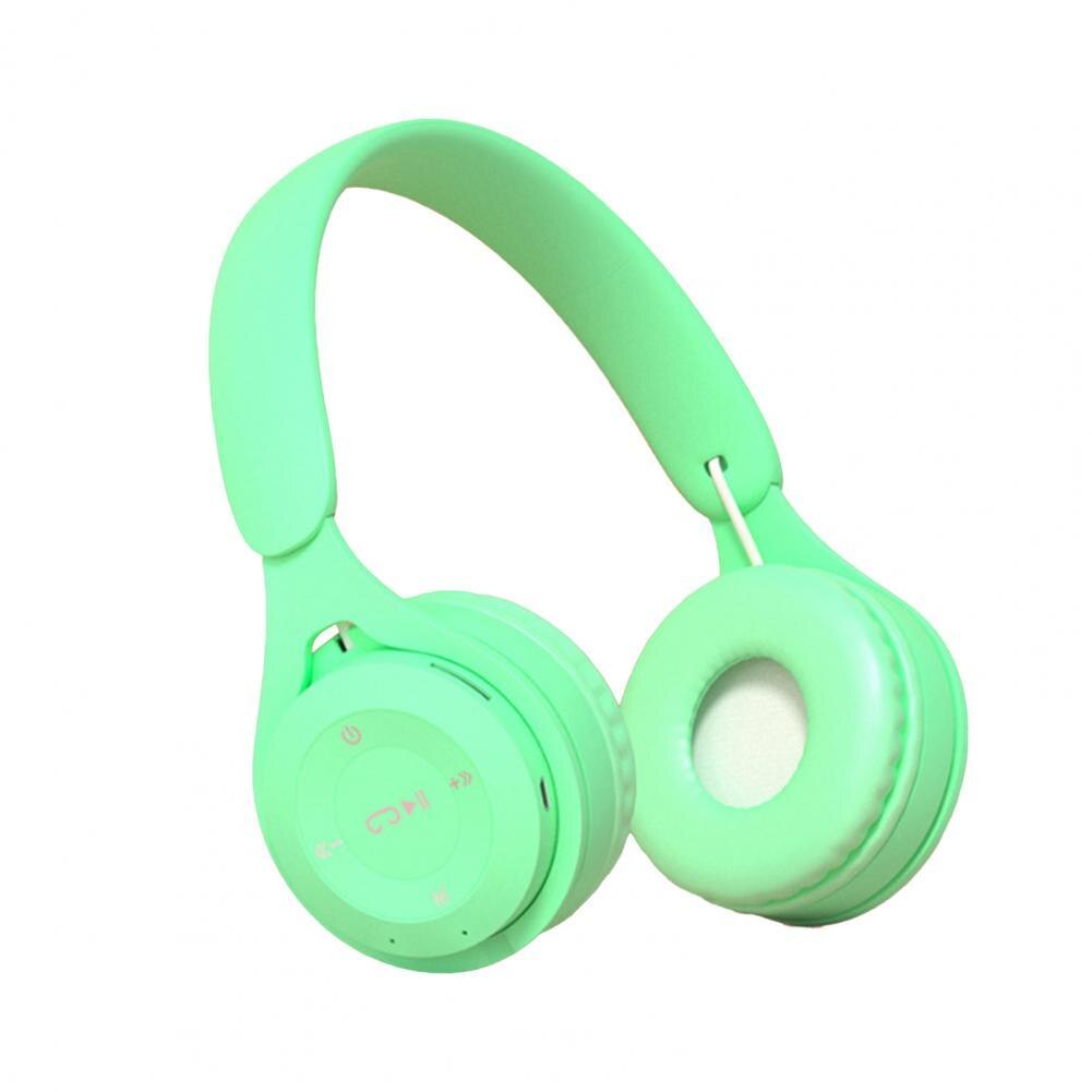 Y08 Wireless Headphones with Microphone Foldable Gaming Headset Bluetooth-compatible Earphone Music Headset Over Ear Headphone: Green