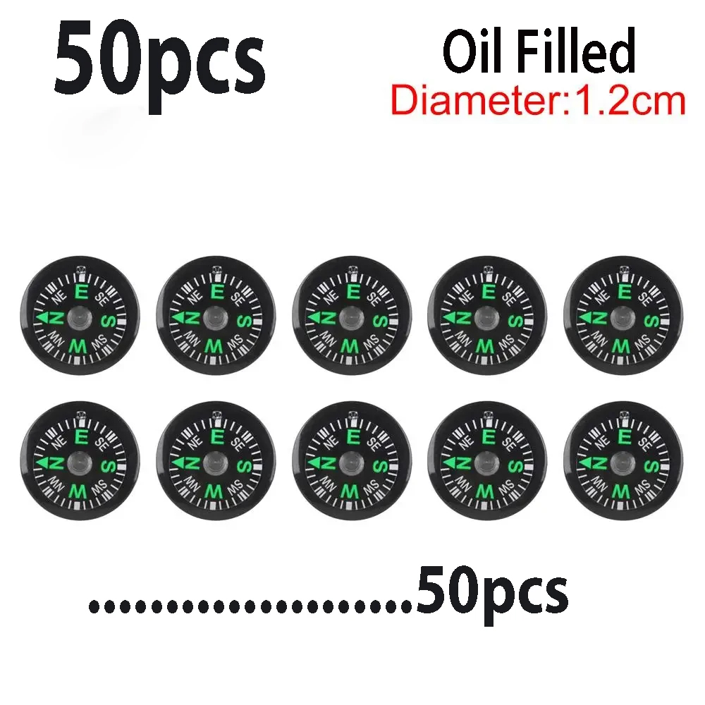 Oil Filled Mini Compass For Outdoor Handheld Accurate Compass Survival Compasses Button Practical Guider Adventure Tools: Burgundy