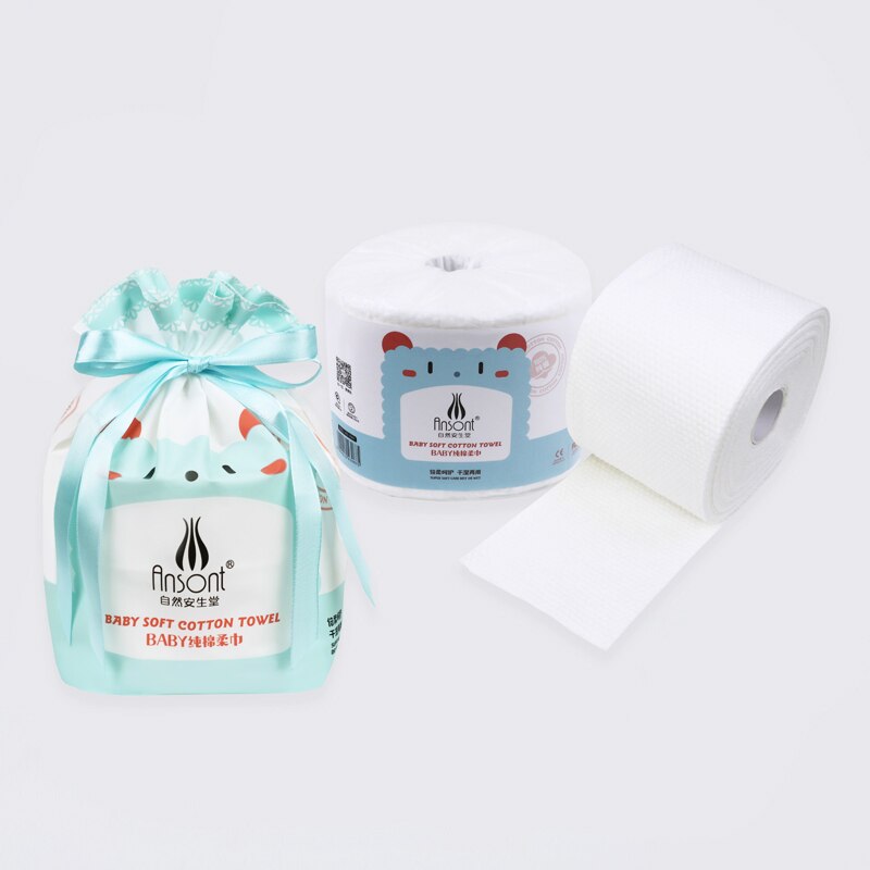 China factory 100% cotton disposable baby dry wipes