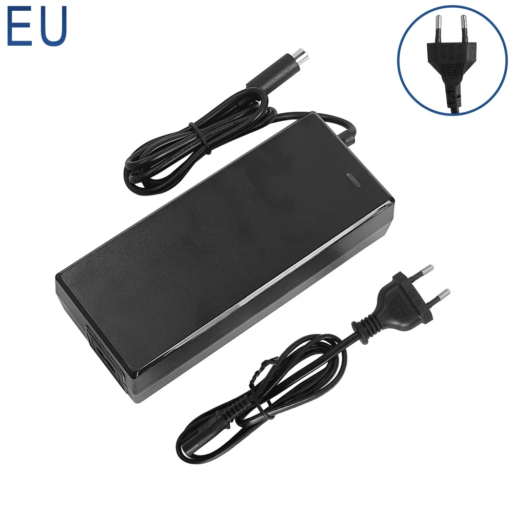 Cargador de batería de 54,6 V y 2A, enchufe europeo y estadounidense para Kugoo Kukirin G2 Pro KUGOO Kukirin G2 MAX, accesorios de repuesto para Scooter Eléctrico: Blanco