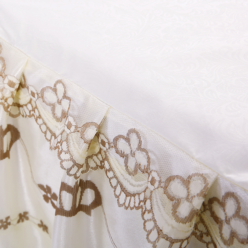 quilted bedspread 100% cotton bedding skirt &amp;fitted sheet two in one Ruffles Jacquacd Bed cover cotton bed set Crown