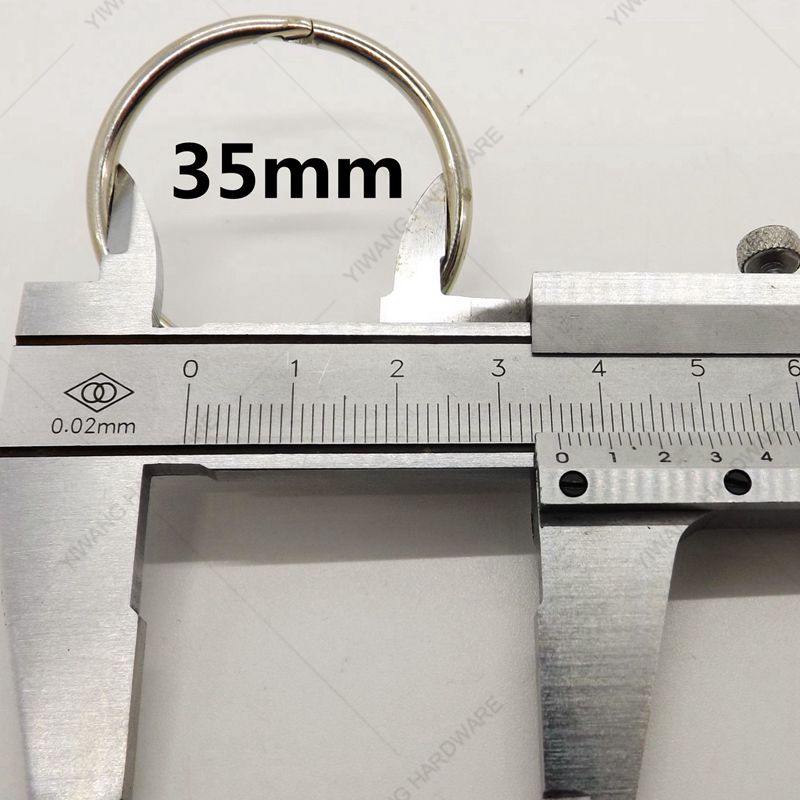 10pcs nickel plating Loose Leaf Book Binder Hinged Rings classroom collection ring: Burgundy