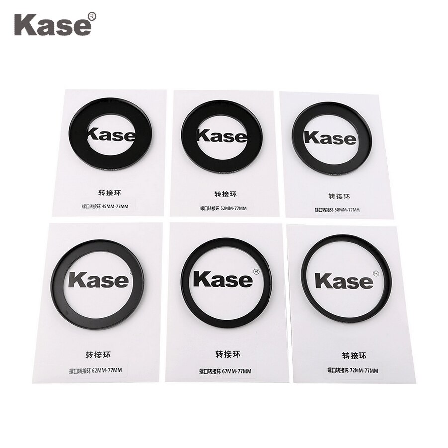 Kase 77Mm Step-Up Adapter Ring (49-77Mm/52-77Mm/55-77Mm/58-77Mm/62-77Mm/67-72Mm/67-77Mm/67-77Mm/72-77Mm)