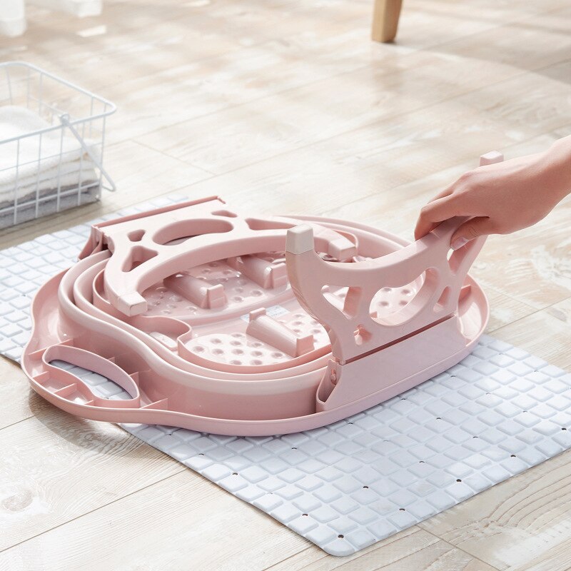 Foldable Foot Bath Plain Foaming Massage Bucket Portable Plastic Foot Tub Basin Heightening Footbath Fording Barrel