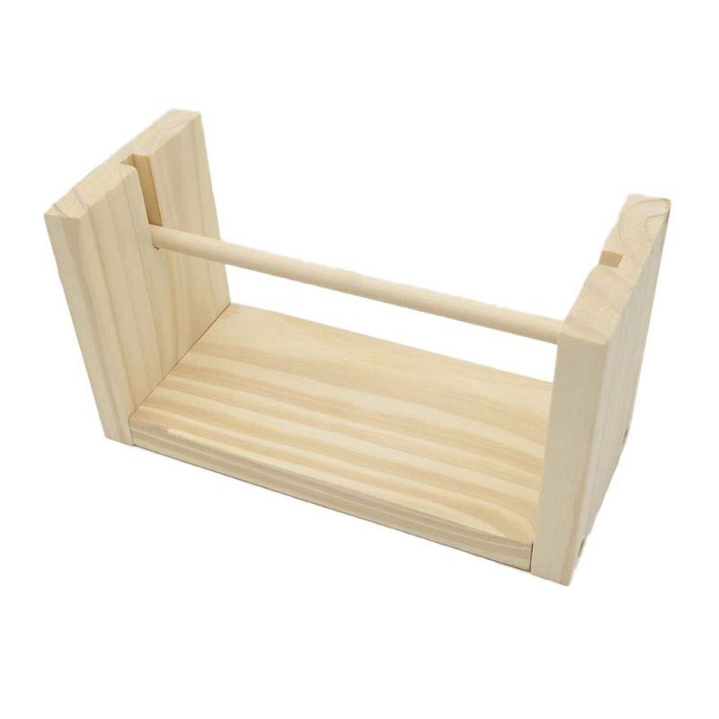 Obrotowe drewniane szpulki szpulki nici wstążki sznurek robić szycia dozownik robienie na drutach DIY Q1FD