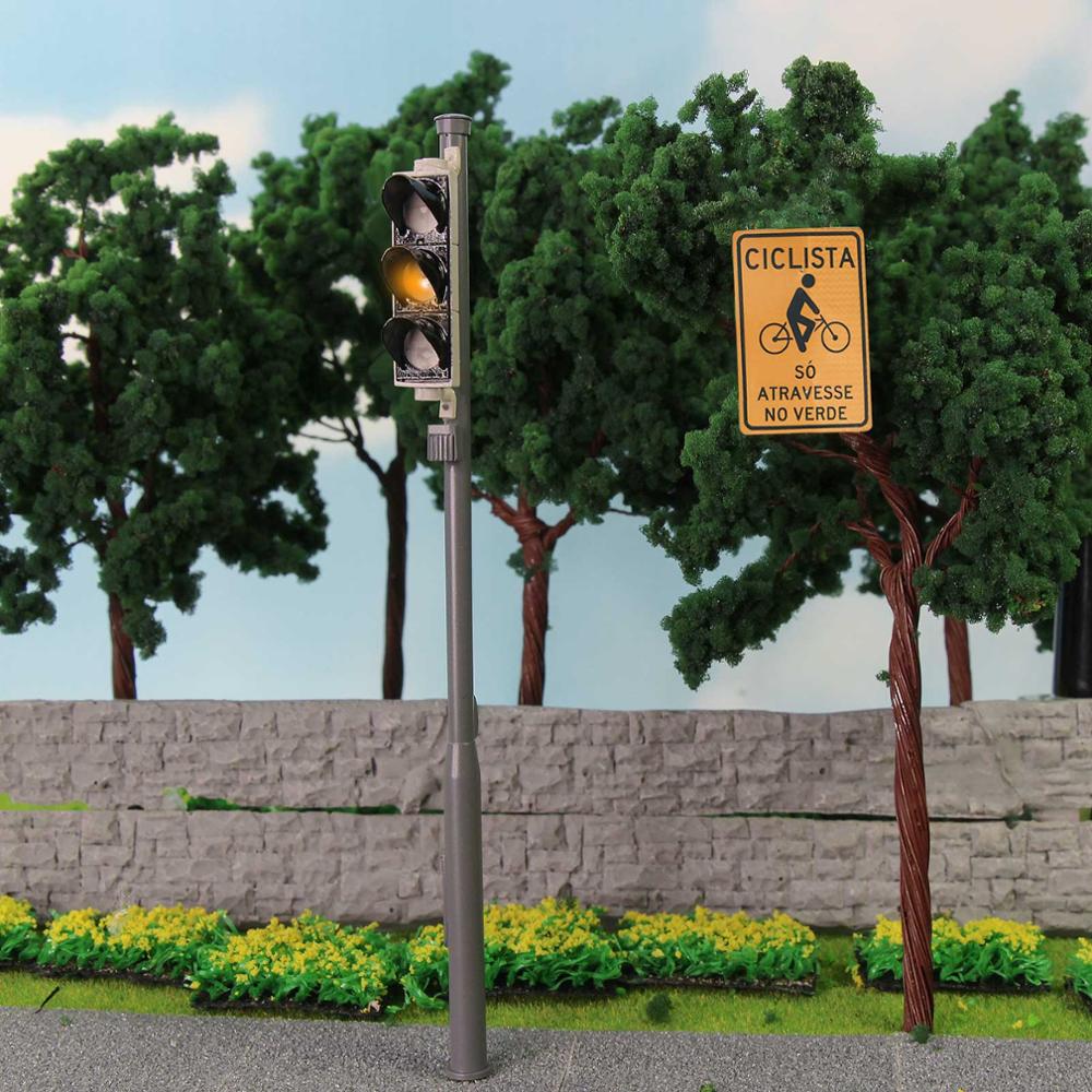 4pcs G Scale Model Traffic Signals Red/Yellow/Green 1:25 Block Signal 14.5cm Traffic Light JTD259RYG