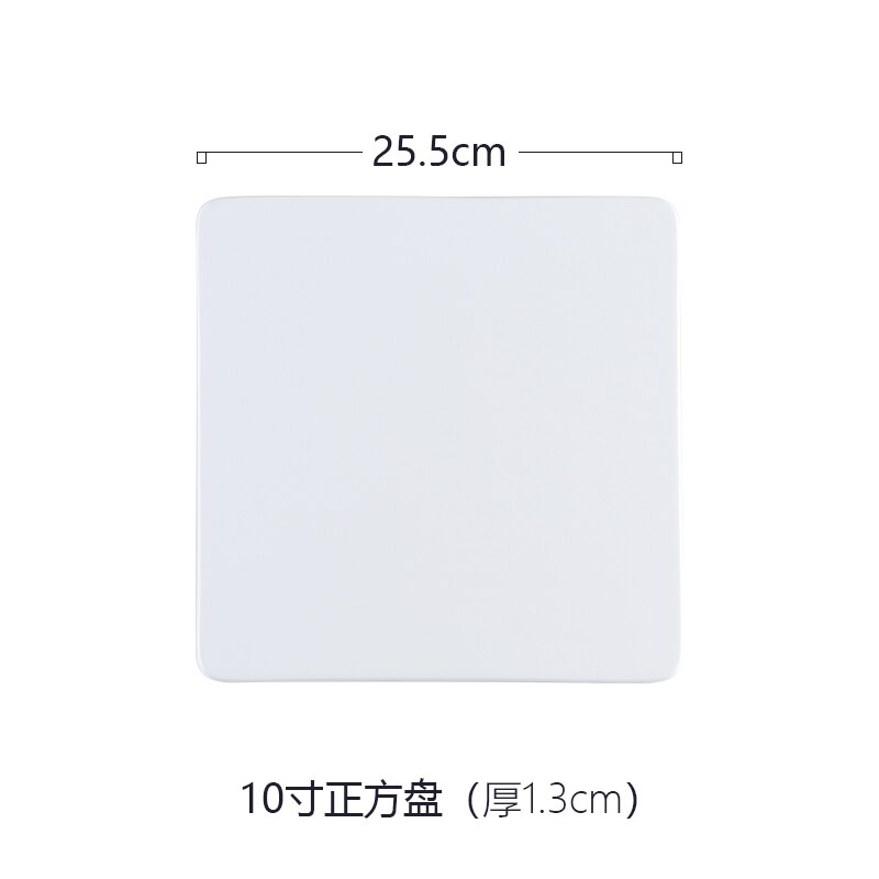 High-foot Ceramic Cake Tray Set Table Dessert Table Display Stand Cake Stand Birthday Snack Three-tier Tray Dessert Plate: 10 Inch Square Plate