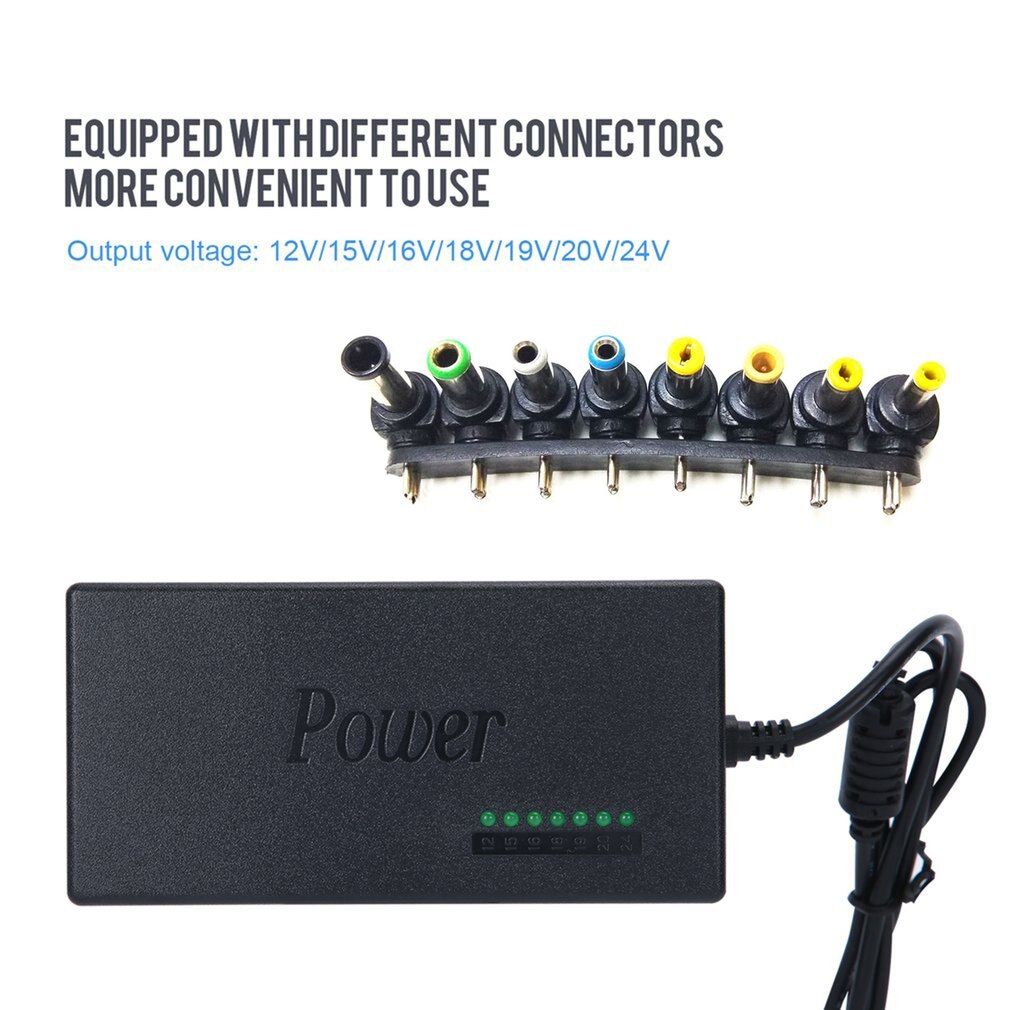 96W Universal Power Charger Charging Adapter AC 110V/240V For Laptop Notebook With 8 Different Size Detachable Plugs