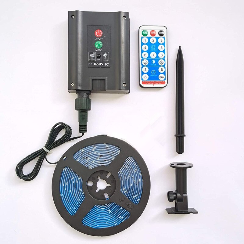 Solar Powered 3/4/5/10M Strip Light Outdoor RGB 2835 Flexible Lighting Ribbon Tape Waterproof LED Strip Backlight Garden Decor