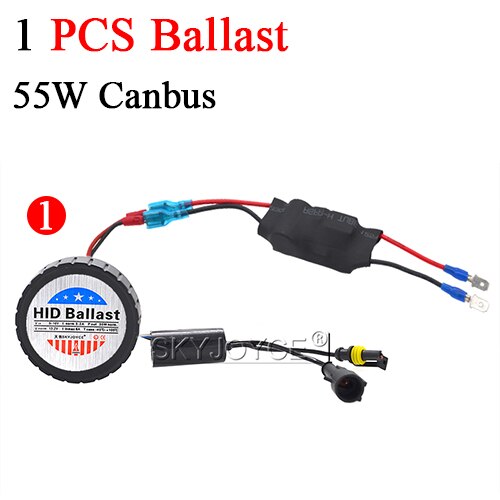 SKYJOYCE 12 V 55 W xénon H7R HID Kit AC mince Canbus rond caché Ballast Base en métal H7R HID Auto voiture phare kit 4300 k 5000 k 6000 k: 1 Piece Ballast / 4300K H7R