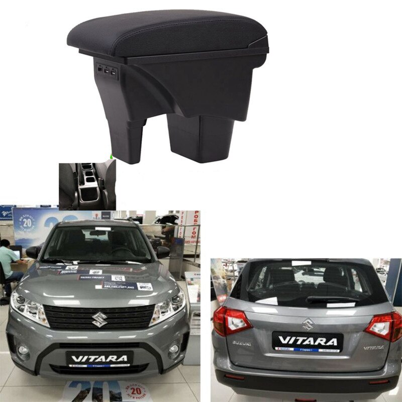 Für Suzuki VITARA Kasten für armlehne SUZUKI Vitara schlagen-freies zentrale lagerung Kasten Auto innen armlehne schicht Dual usb wiederaufladbare