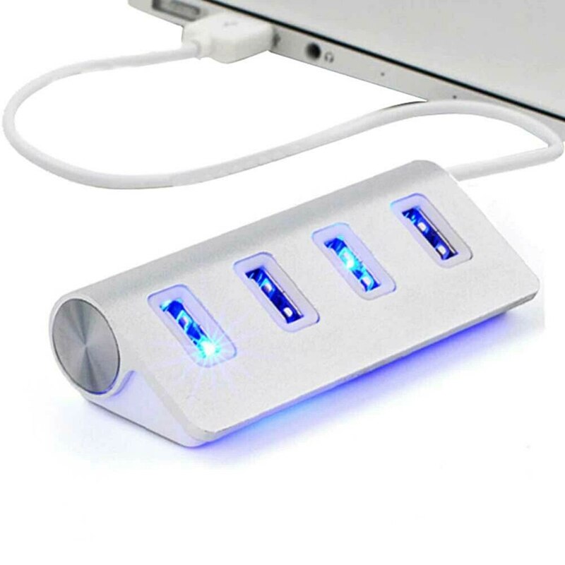 USB2.0 A Quattro Porte USB centro Del computer Portatile Ad Alta Velocità divisore di Espansione Mozzo in Alluminio Adattatore tavoletta 4 Porta