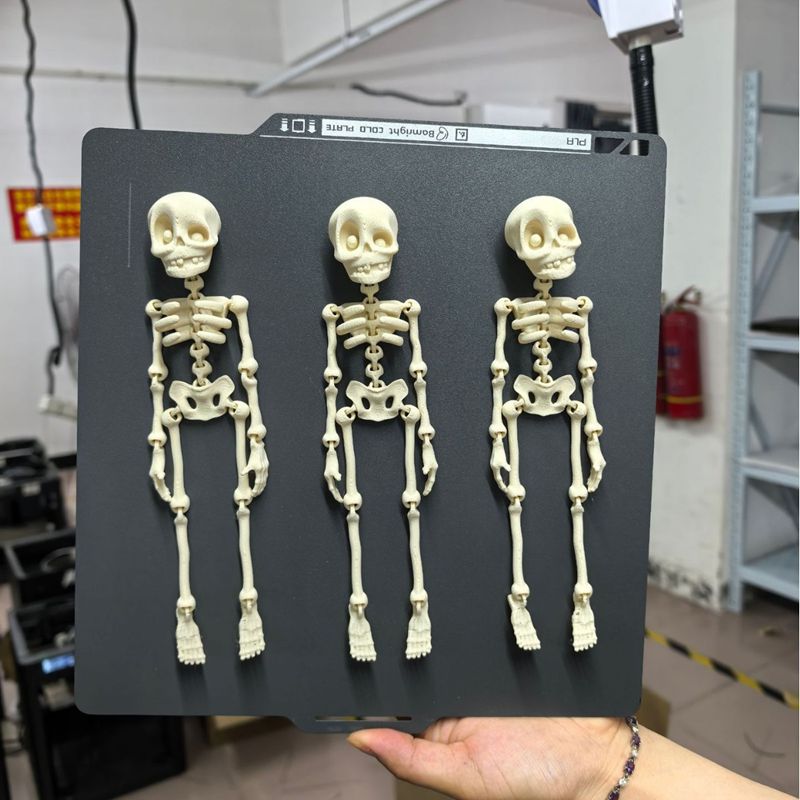Halloween Skeleton Skeleton Magnetic Refrigerator Sticker Model Ornament 3D Printed Joint Removable Skeleton Artifact Sticker