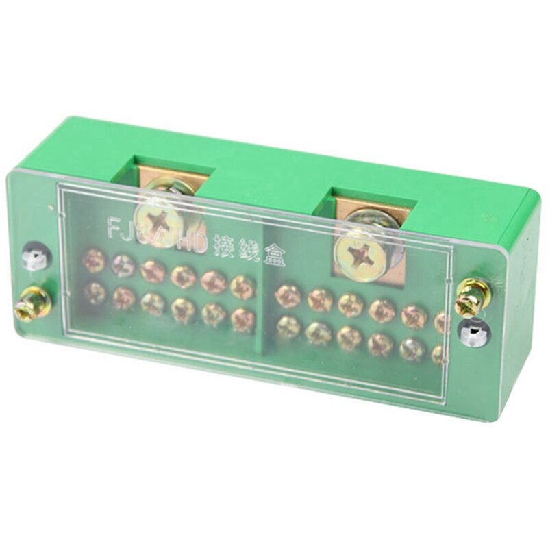 Caja medidora de 660V 30A, monofásica, 2 en 12, FJ6, bloque de terminales, caja de conexiones, Terminal de distribución de energía (2 en 12 DE SALIDA): Default Title