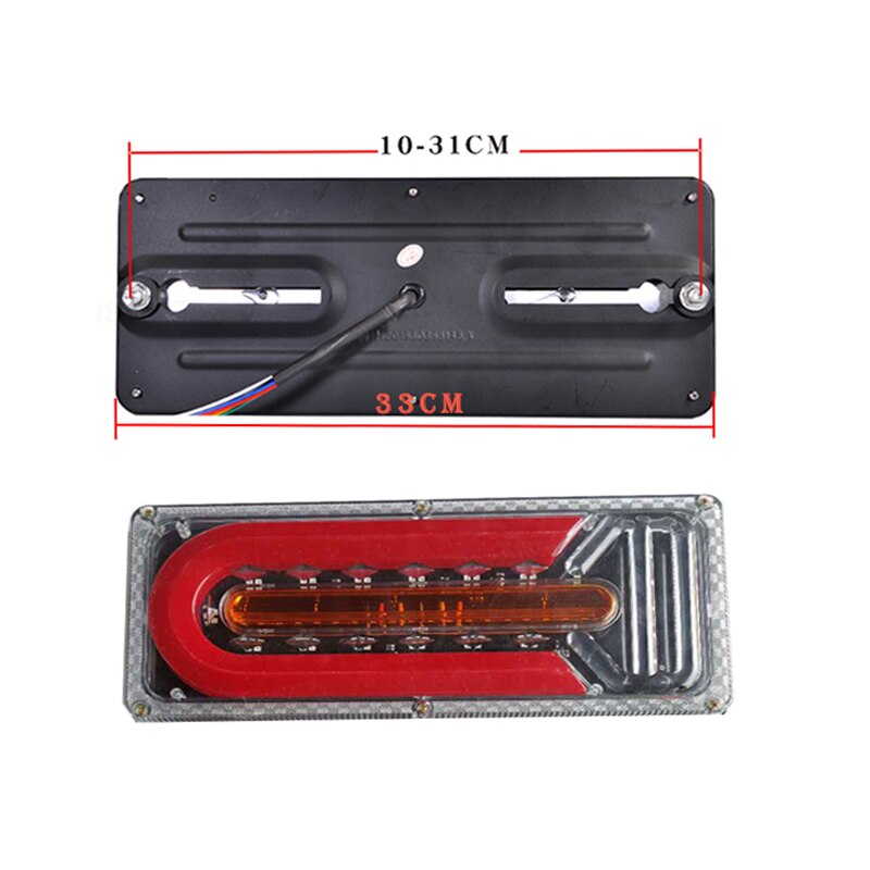 24v vattentäta led bakre bakre bakre bakre indikatorlampa lastbil trailer husvagn husvagn lampa: 33cm