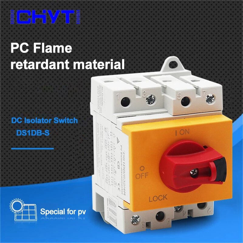 2p 32a 600v 4p 32a 1000v 1200v solenergi dc isolator bryterbryter med tuv ce