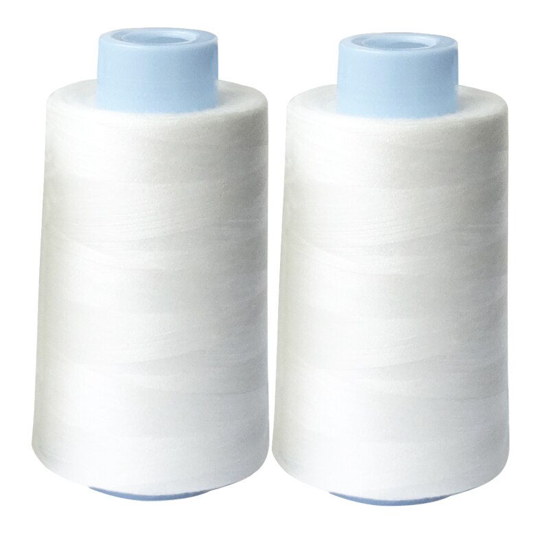 3000m long white water-soluble embroidery sewing thread 402/S dissolved in cold water: two pieces