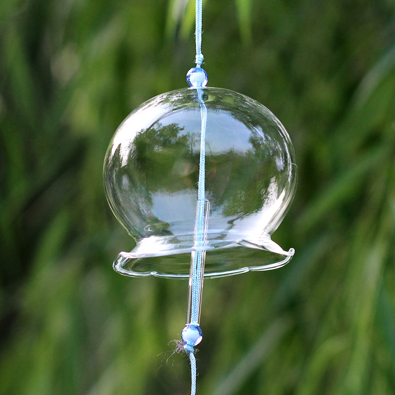 Vidro transparente Wind Chime, DIY Graffiti pintados à mão Wind Chime, adequado para decoração ao ar livre, Festival da Primavera: Transparente
