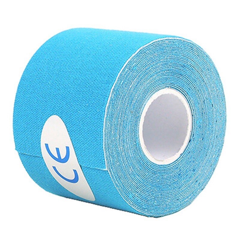 Waterproof Athletic Taping Therapy Adhesive Bandage Elastic Therapeutic Sports muscle Tape For Knee Shoulder Elbow: Light Blue