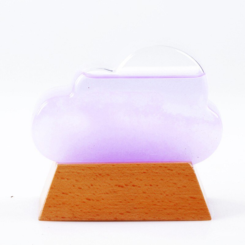 1 Pièces Baromètre Goutte Tempête Verre En Forme de Nuage Tempête Verre Bouteille de Station Météo De Bureau Météo Predictor Décor: D