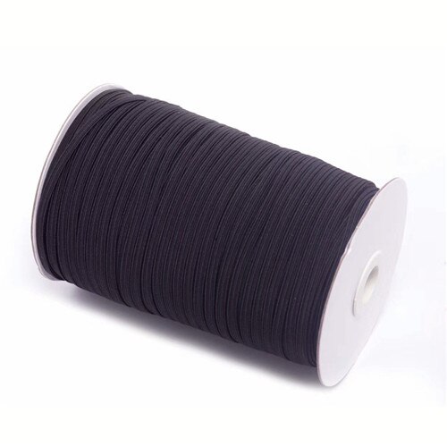 Elastische Band Maskers Wit Zwart 3Mm 5Mm 6Mm 8Mm 10Mm 12Mm Hoge Elastische Platte rubber Band Taille Band Naaien Stretch Touw Diy Masker: Black / 3mm / 5M