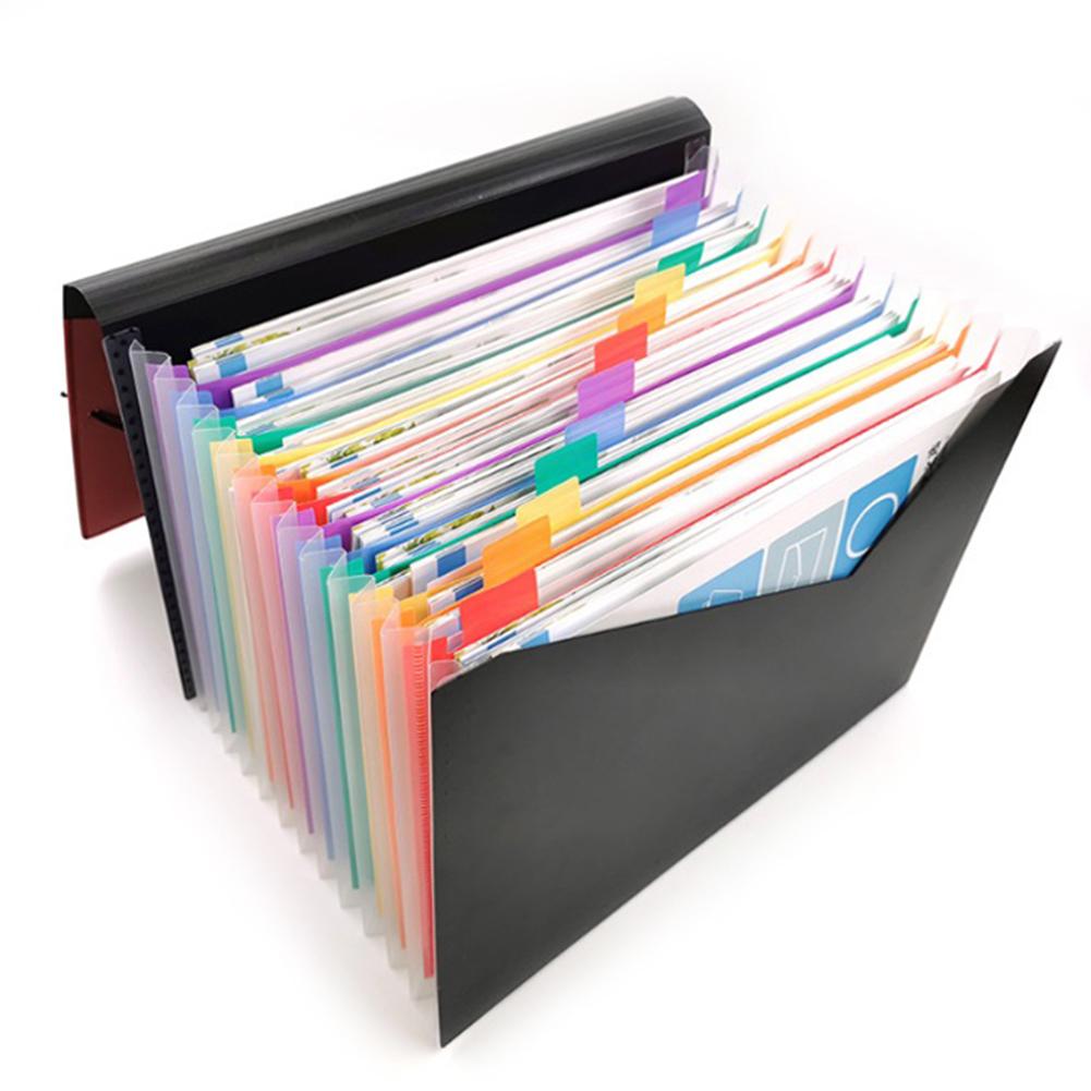 13 Pockets Document Organizer Expanding File Folder A4 Size File Document Organizer Holder Business Office Supplies