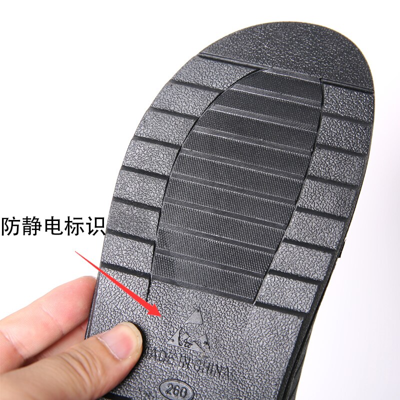 ESD SPU-Zapatillas antideslizantes antiestáticas para sala limpia, calzado de taller de fábrica, sin polvo, color negro