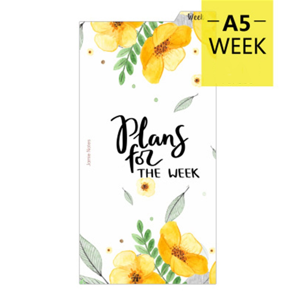 A5/A6 Notebook Bookmark Dairy Planner Agenda Index Divider 6 Holes Loose Leaf Binder Ruler Bookmark Flower Office Supplies