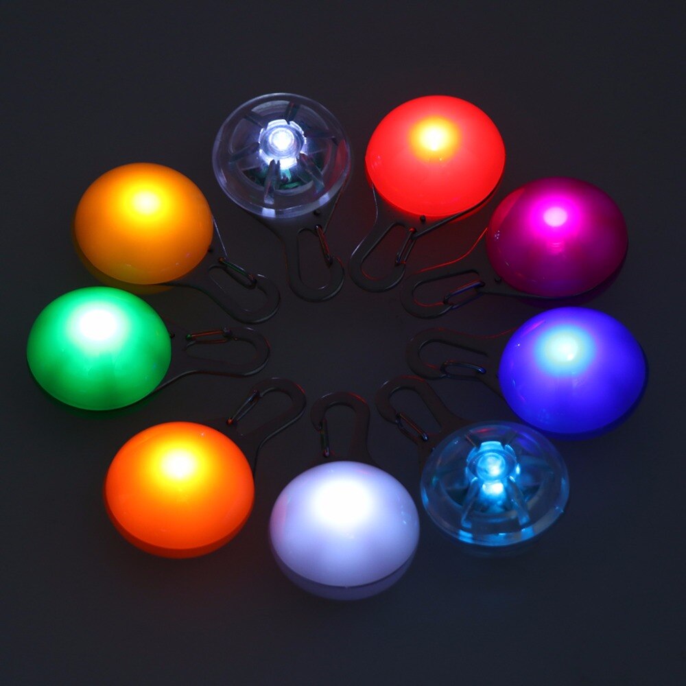 Pet Dog Pendant Safety LED Flash Light Glow Collar Puppy Dogs Cat Night Light Luminous Identify Pet Supplies 9 Colors C42