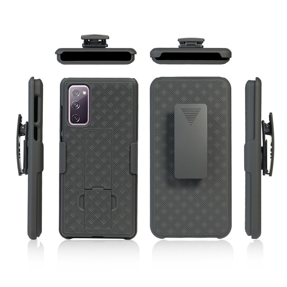 Riemclip holster kickstand hoesje voor samsung galaxy  s20 fe 5g s10 plus note 10 20 ultra heavy duty beschermhoes: Noot 20