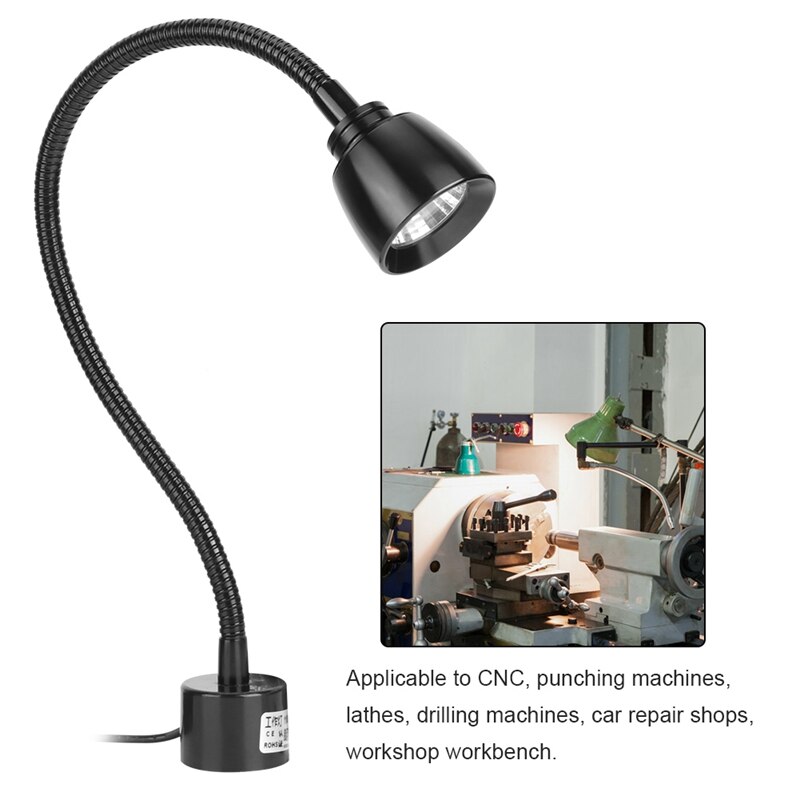 7W LED Working Light Machine Lathe Tool Flexible Gooseneck Lamp For Punching Machine Work Light Drill Press