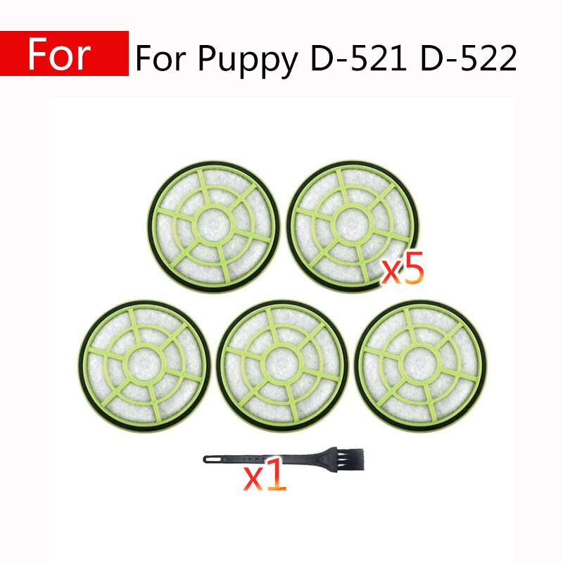 För valp d -521 d-522 reservdelar hem robot dammsugare byte hushållstillbehör hape filter med rengöringsborste