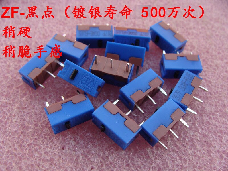 4 stk/pak original zf rød hvidguld sort prik museknap mus micro switch dg serie