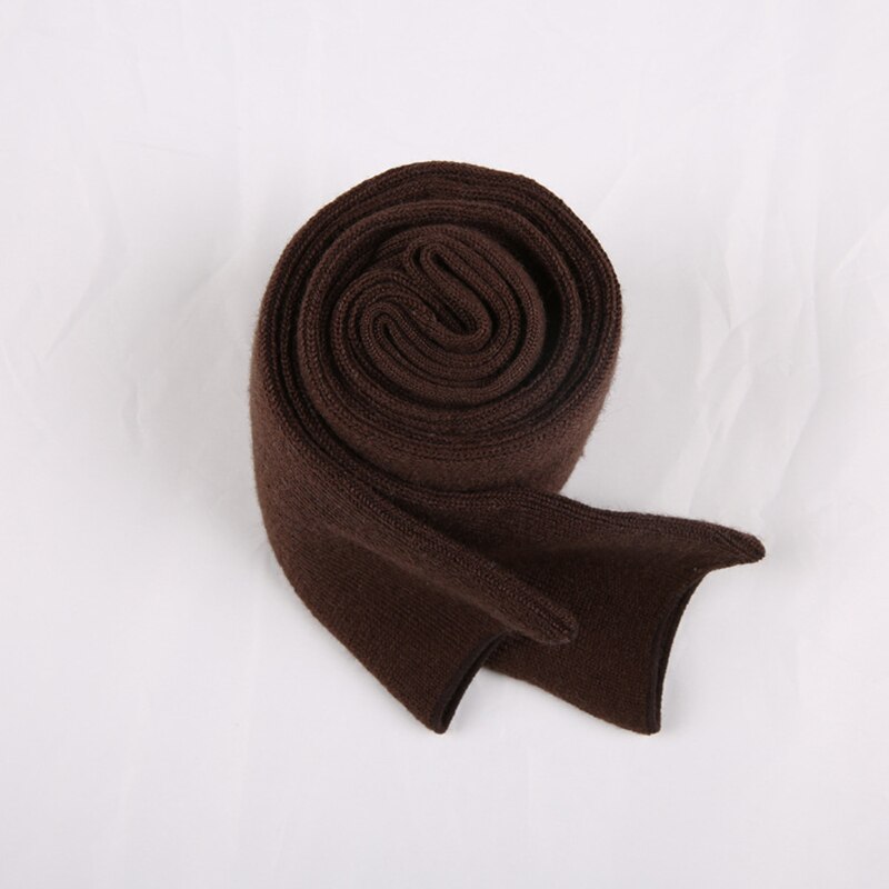 Herbstliche damensocken, knielang, extra lang, einfarbig schwarz-grau, weich und bequem, strümpfe im japanischen stil, harajuku-strümpfe: Kaffee